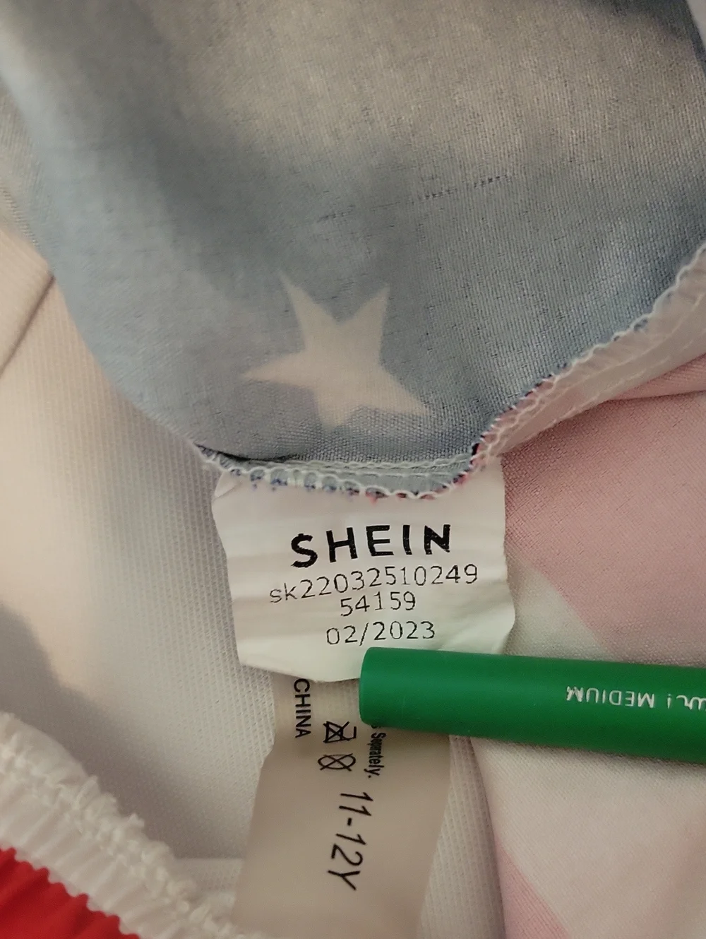Kids Americana Stars & Stripes Pajama Shorts - Navy & Red  Shein 11yr-12yr